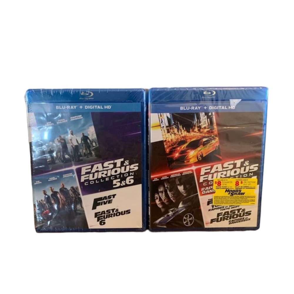 Fast & Furious Blue Ray Discs Lot of 2, Sealed.